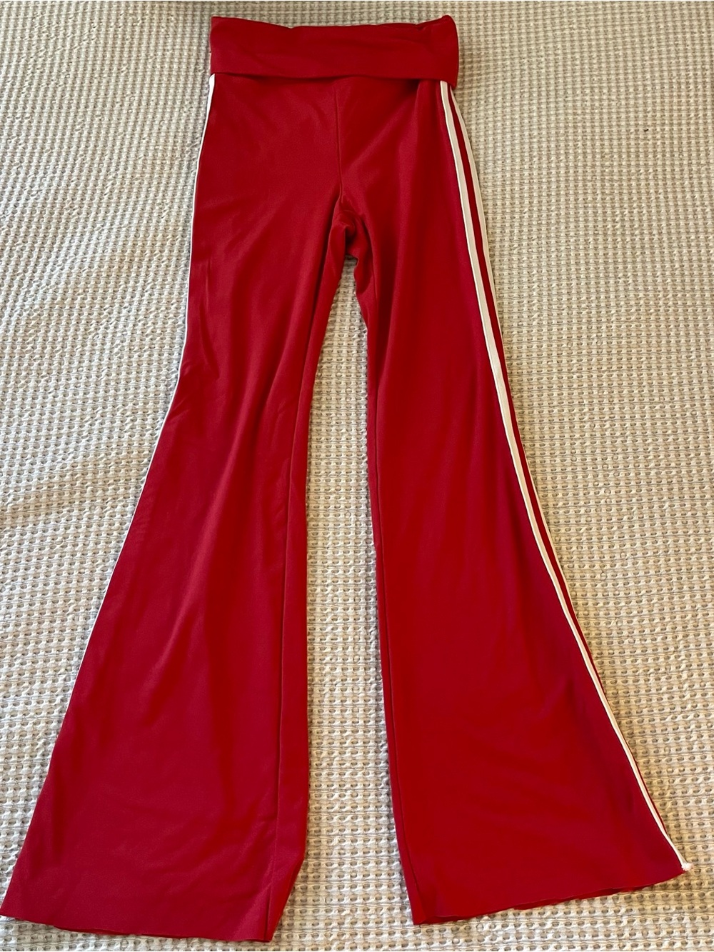 Red yoga pants